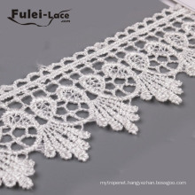 ODM / OEM Design White Embroidery Lace Fabric